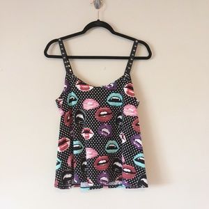 NWT Studded Rat baby vampire tank top medium